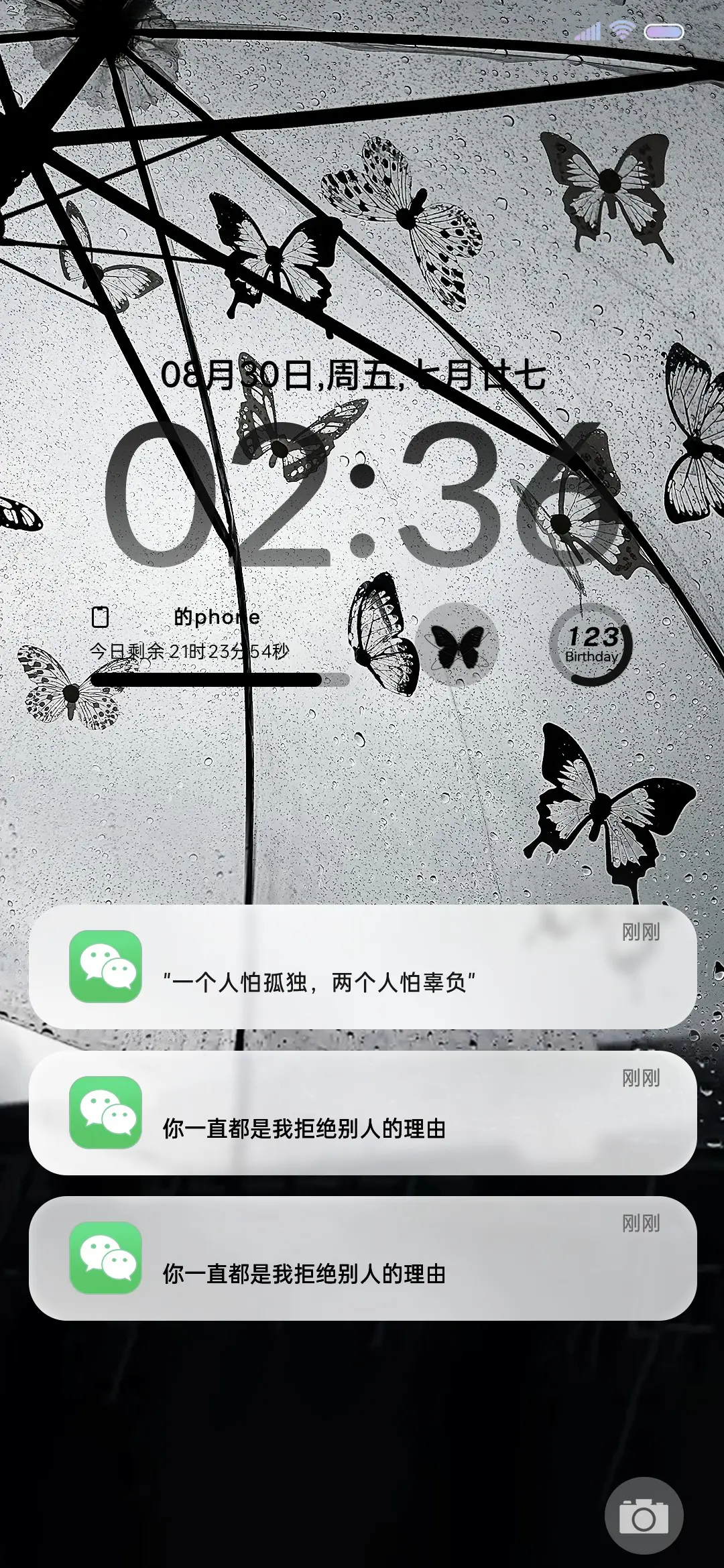 雨落氛围感蝴蝶