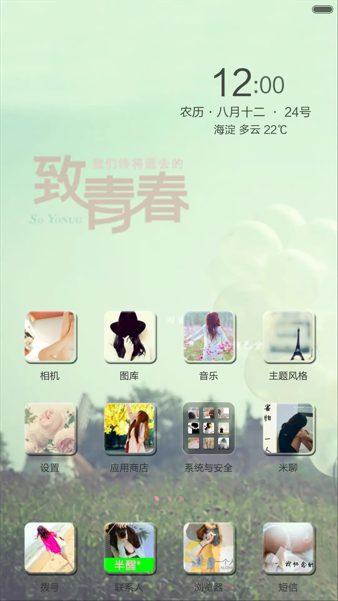 青春（花瓣动态效果+全图标） - Screenshot 3