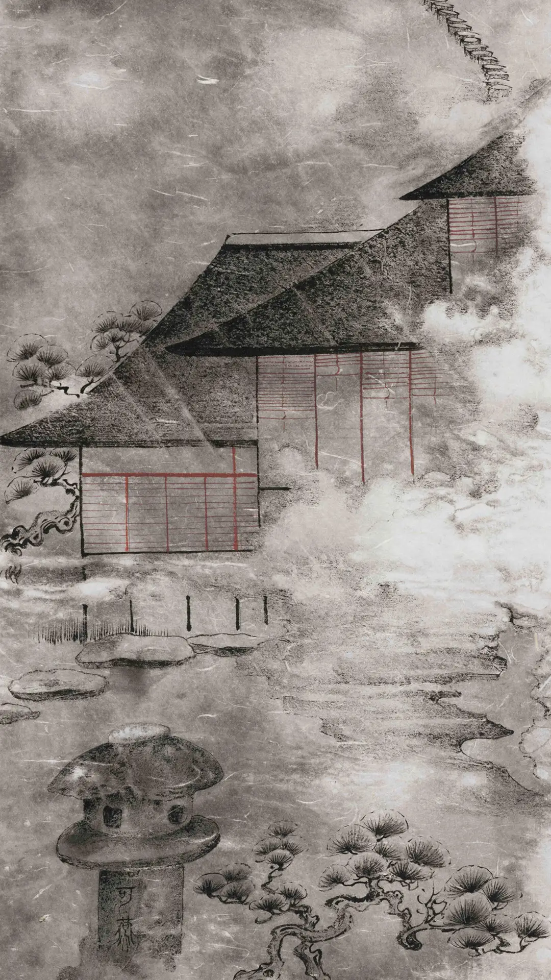 毕可燕作品仙苑停云